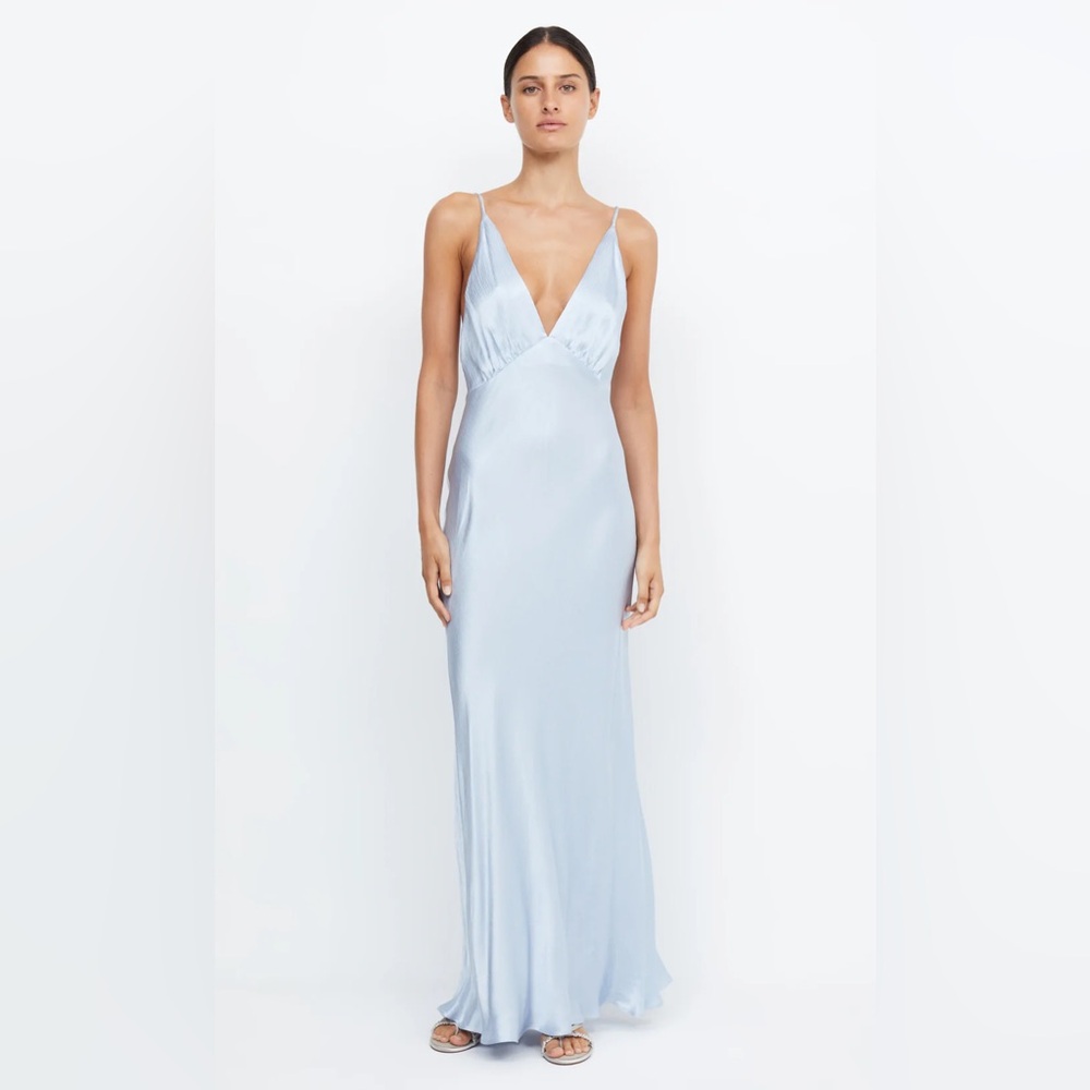 Bec + Bridge Moon Dance V Maxi Dress in Dusty Blue